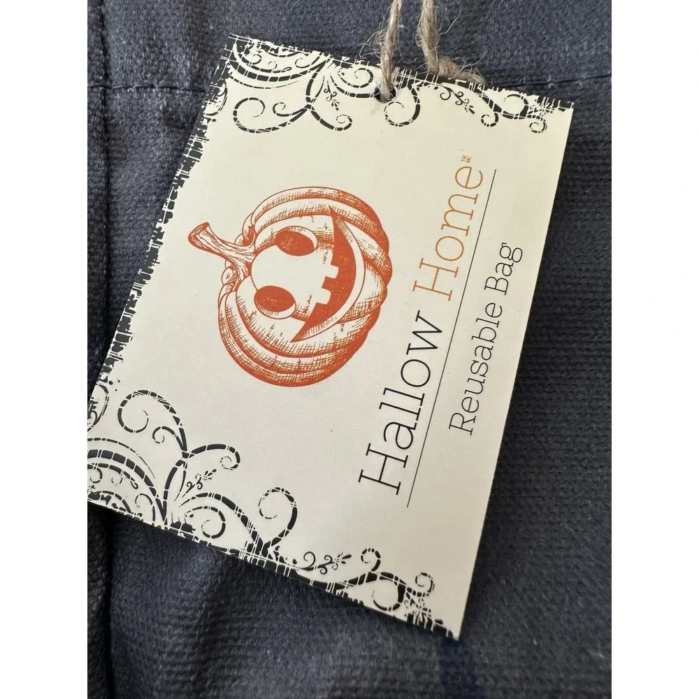 New Hallow Home Halloween Tote Bag‎ Trick or Treat XL Pumpkin Ghost Shopping Bag - Picture 4 of 8